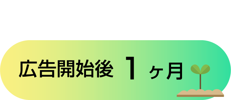 広告開始後1ヶ月