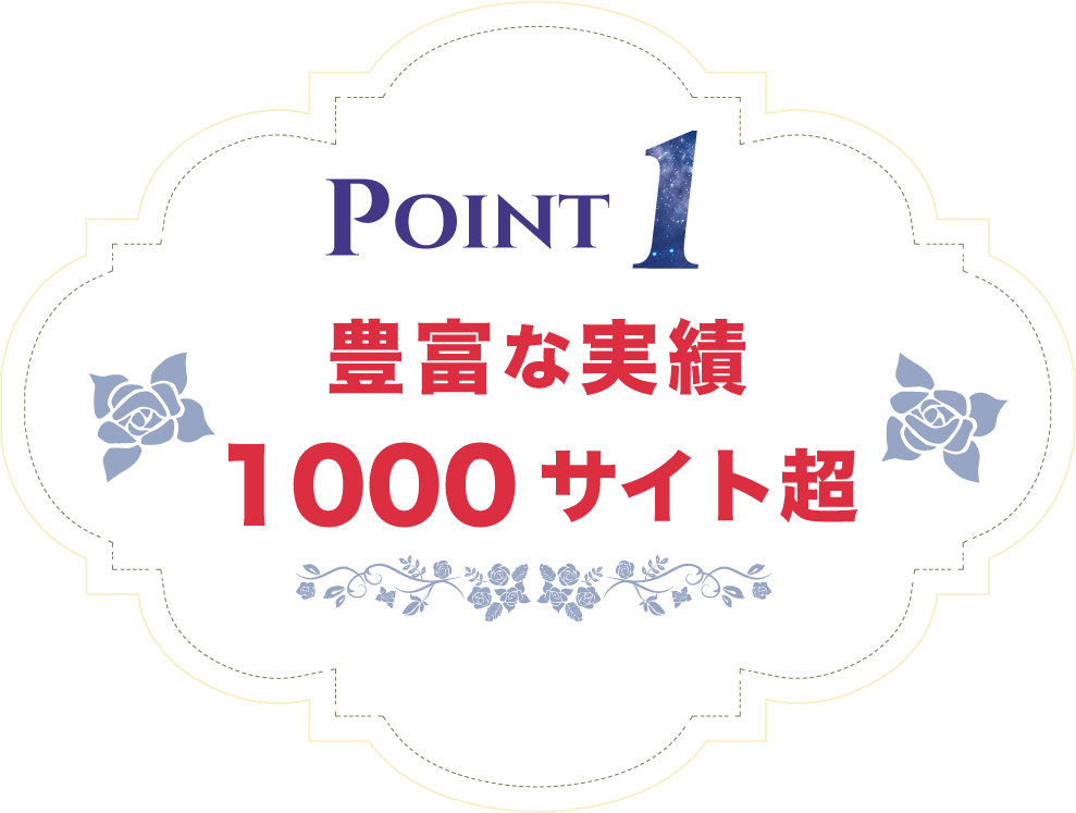 実績１０００サイト超え